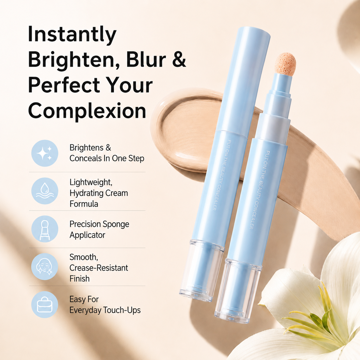 🍀🍀Hydrating Concealer Pen With Brightening & Flawless Coverage