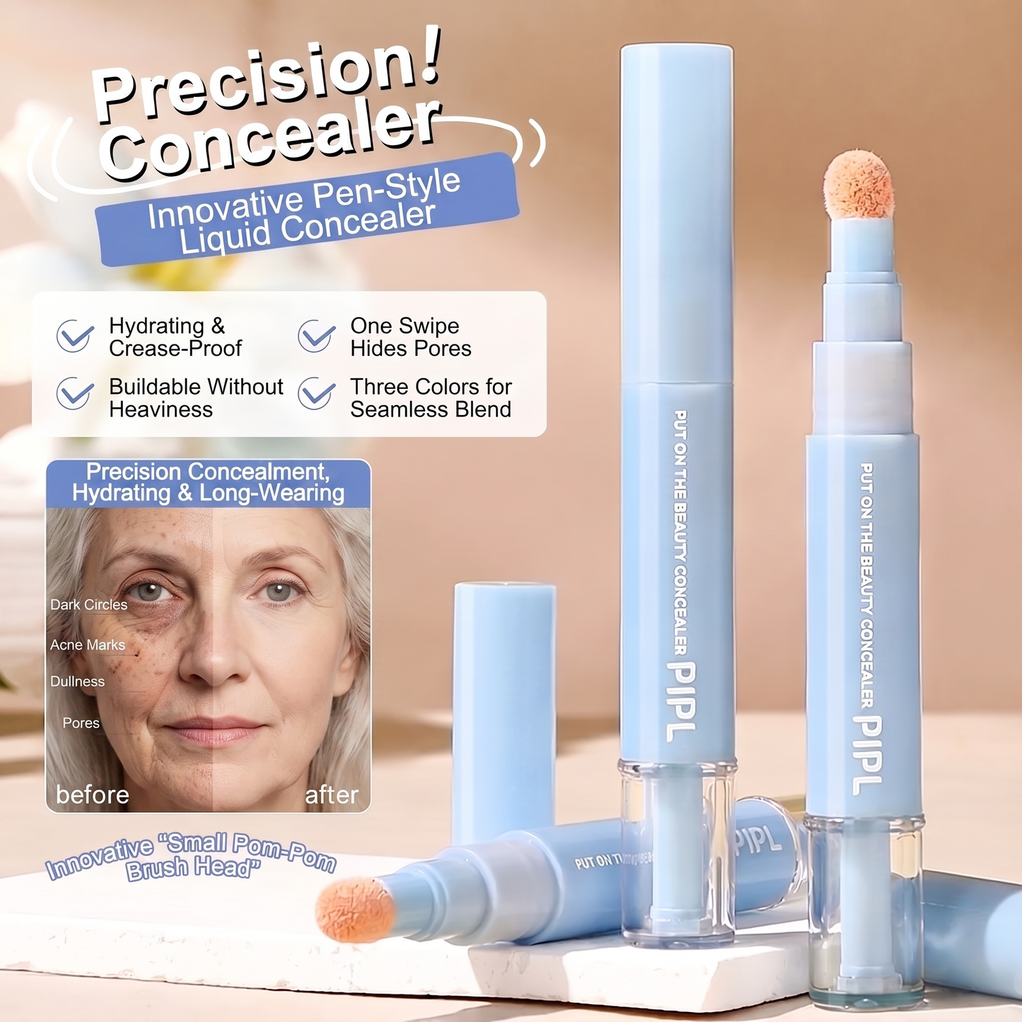 🌹🌹Hydrating Concealer Pen With Brightening & Flawless Coverage