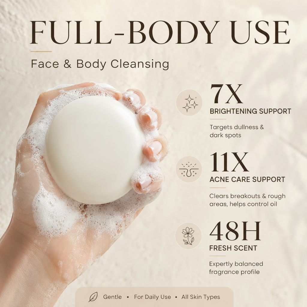 💖💖Oriivelle Niacinamide Brightening Soap, With Alpha‑Arbutin & Tranexamic Acid, Fade Dark Spots & Post‑Acne Marks, Gentle Deep Cleansing Bar For All Skin Types