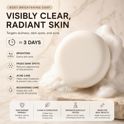 💖💖Oriivelle Niacinamide Brightening Soap, With Alpha‑Arbutin & Tranexamic Acid, Fade Dark Spots & Post‑Acne Marks, Gentle Deep Cleansing Bar For All Skin Types